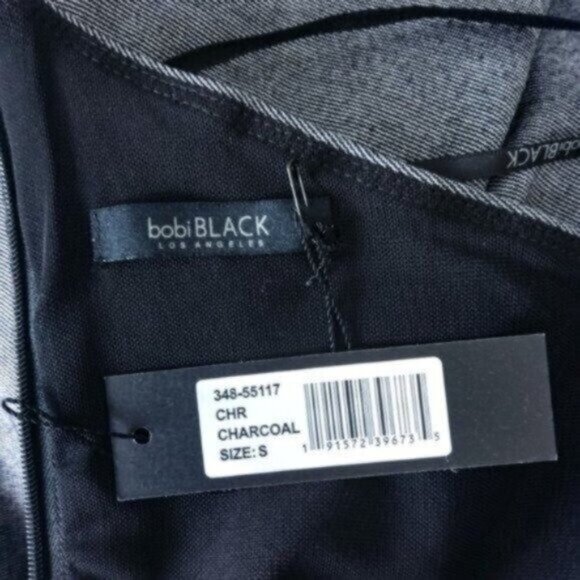 Bobi Black Asymmetrical Bell Sleeve Skater Dress Small - Picture 4 of 5